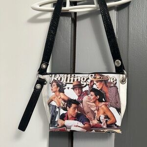 The Rolling Stones Black and White Shoulder Bag featuring FRIENDS
